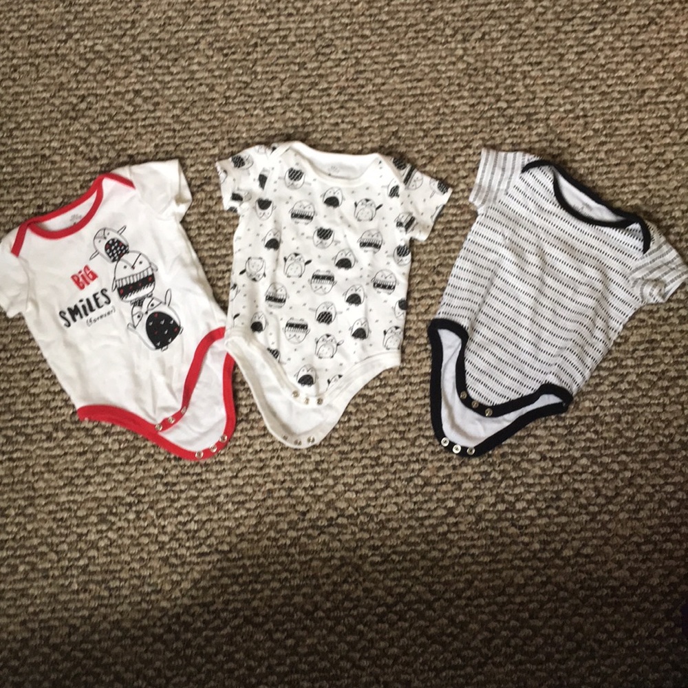 3pack one piece baby boy bodysuit